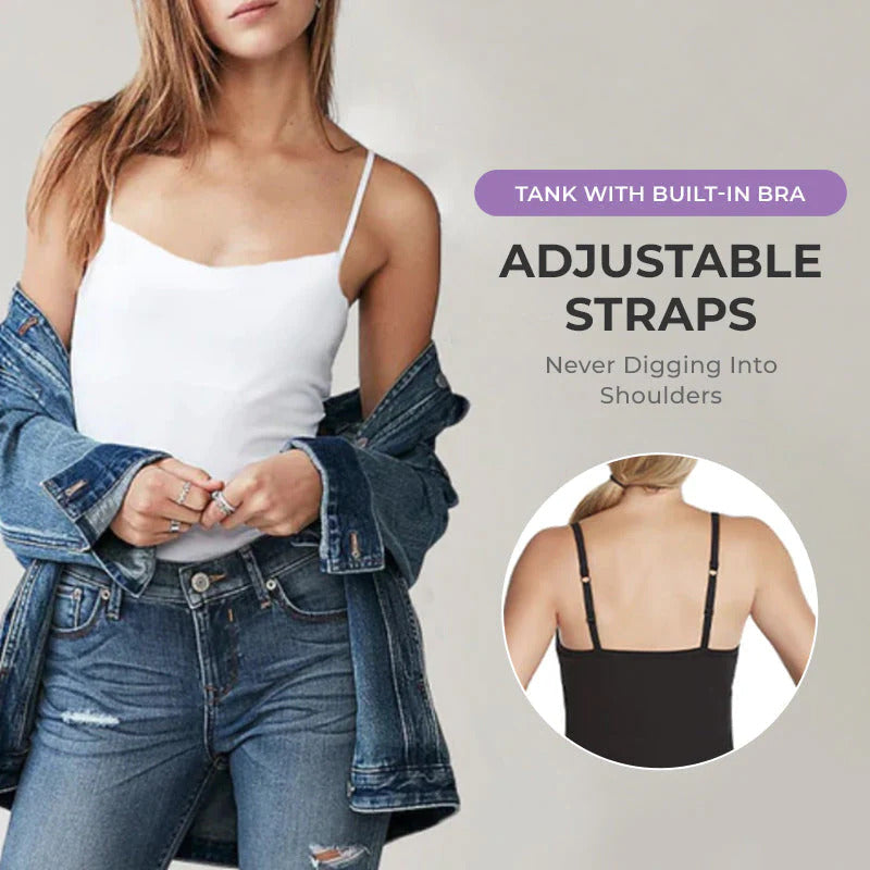 Tank Top With Built-In Bra (Pack of 3🔥)