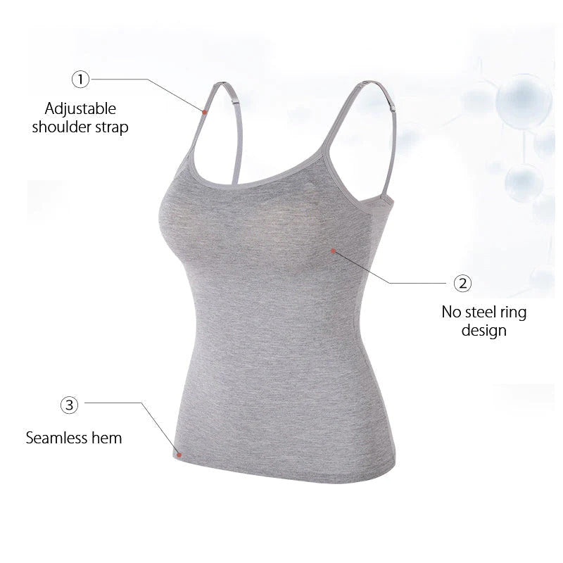 Tank Top With Built-In Bra (Pack of 3🔥)